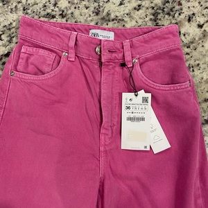 ZARA PINK JEANS SIZE 36 (4) - NEW WITH TAGS